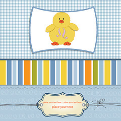 Image showing new baby card with little duck