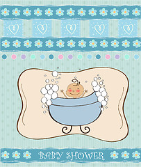 Image showing baby boy shower card