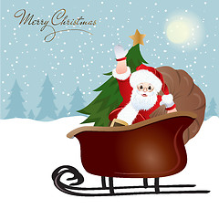 Image showing Santa Claus, greeting card design