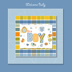 Image showing baby boy shower card