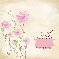 Image showing romantic flowers background