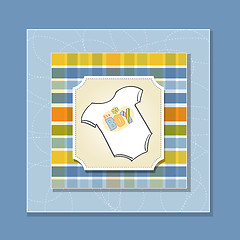 Image showing baby boy announcement card