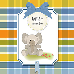 Image showing welcome baby card with elephant