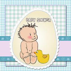 Image showing baby boy shower card