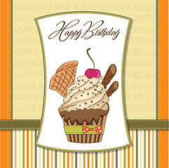 Image showing Birthday cupcake