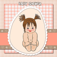 Image showing baby girl shower card