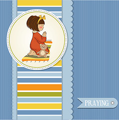Image showing little girl praying