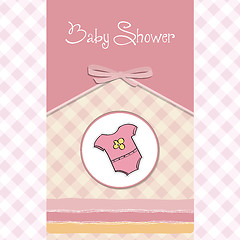 Image showing new baby girl announcement card