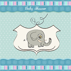 Image showing new baby boy announcement card