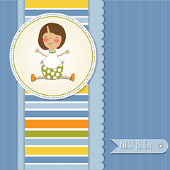 Image showing  baby girl announcement card