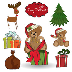 Image showing Christmas decoration elements set