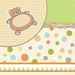 Image showing baby shower card with teddy