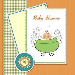 Image showing  baby boy shower card