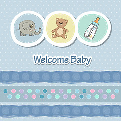 Image showing baby shower card with funny animals