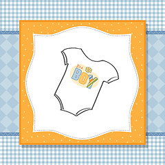 Image showing baby boy announcement card