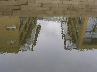 Image showing Building reflected in water