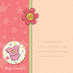 Image showing new baby girl announcement card