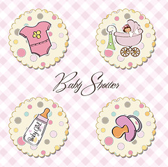 Image showing cartoon baby girl items collection