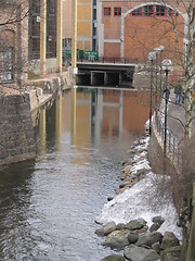 Image showing Flowing river with reflections