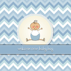 Image showing delicate baby boy shower card