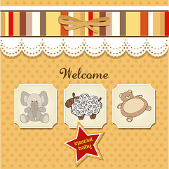 Image showing baby shower card with toys