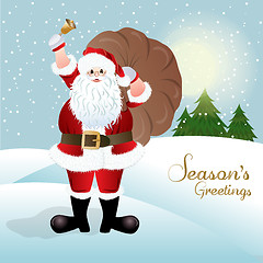 Image showing Santa Claus, greeting card design