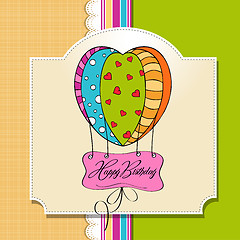 Image showing happy birthday card with balloons.