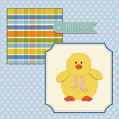 Image showing new baby card with little duck