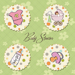 Image showing cartoon baby girl items collection