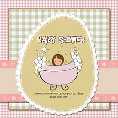 Image showing romantic baby girl shower card