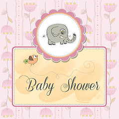 Image showing romantic baby announcement card