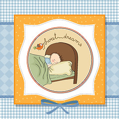 Image showing new baby announcement card