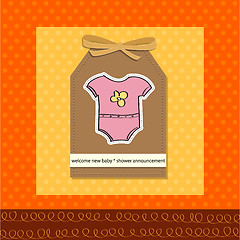 Image showing new baby girl announcement card