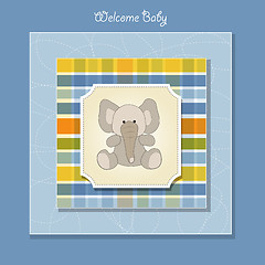 Image showing welcome baby card with elephant