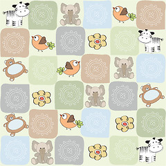 Image showing childish seamless pattern with toys