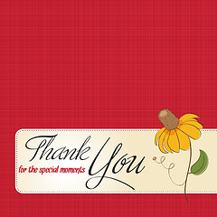 Image showing thank you greeting card with flower