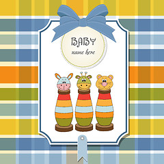 Image showing baby shower card with toys