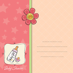 Image showing new baby girl announcement card