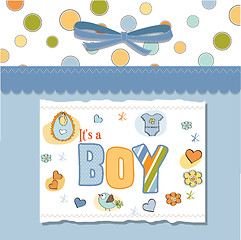 Image showing baby boy shower card