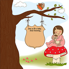 Image showing baby shower announcement card