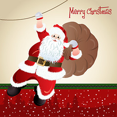 Image showing Santa Claus, greeting card design