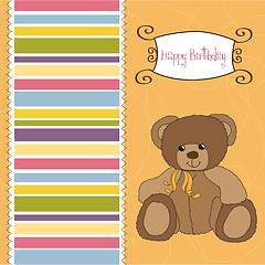 Image showing birthday card with teddy