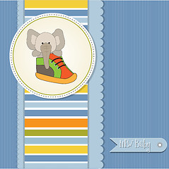 Image showing shower card with an elephant hidden in a shoe
