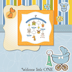 Image showing welcome baby announcement card