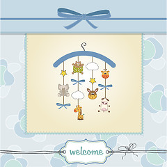 Image showing welcome baby announcement card