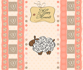 Image showing greeting card with sheep