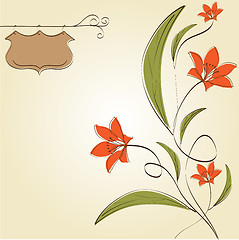 Image showing romantic flowers background