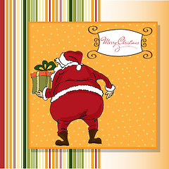 Image showing Christmas greeting card with Santa