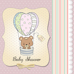 Image showing new baby girl announcement card