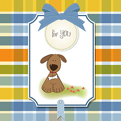 Image showing birthday card with dog